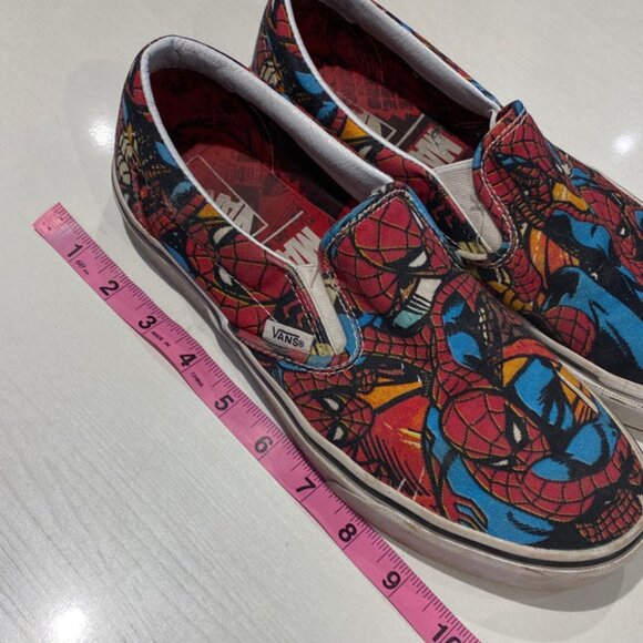 Vans Marvel Spiderman Slip On Shoes - Size Women's 10.5/Men's 9 - Picture 7 of 7